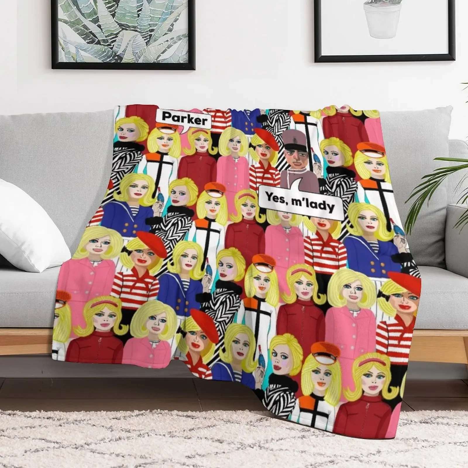 Thunderbirds Lady Penelope Style and Parker Throw Blanket Elegant Warm Throw Blanket for Hotel Home