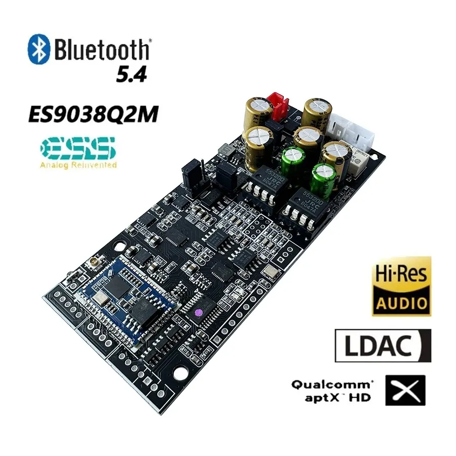 Dual ES9038Q2M DAC Decode QCC5181 Bluetooth 5.4 Wireless Receiving Board Dual NE5532 OP AMP LDAC/APTX 24bit/96Khz