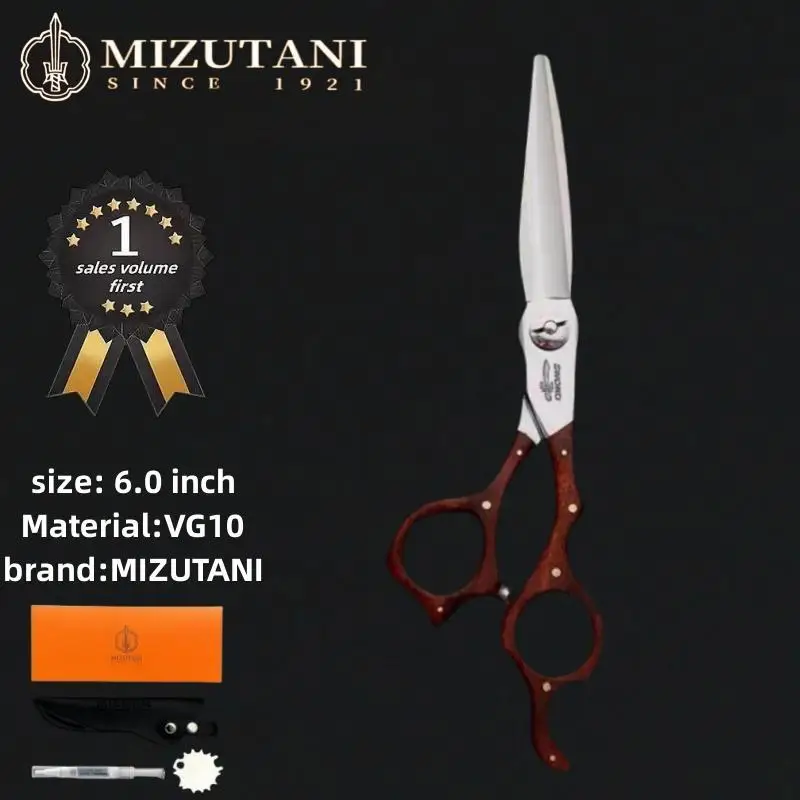 

MIZUTANI Scissors 6.0 inch barbers scissors VG10 Material scissors Professional Barber shop scissors barber tool accessories