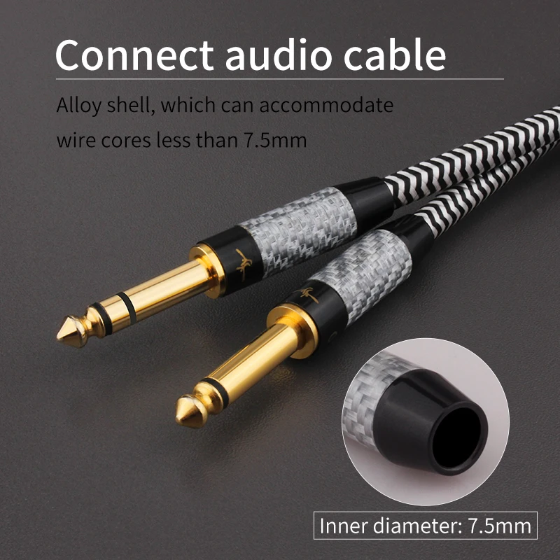 YYAUDIO HiFi 6.35 Audio Plug Jack Adapter Connector Right Angled 6.5mm L Type Stereo Earphone Microphone Right Angle Jack