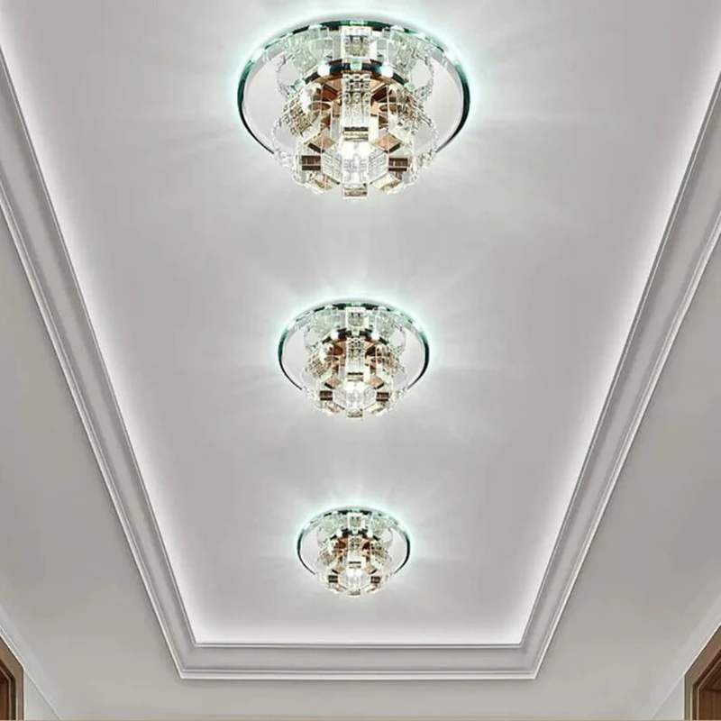 Modern Crystal LED Ceiling Lamp 9W Ceiling Light Fixture Lighting Ceiling Lights For bedroom Aisle Corridor Kitchen