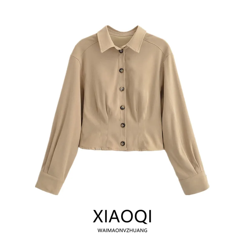 

Spring 2026 Women's Slim Fit Long Sleeve Shirt Soft Collared New Arrival Fashion Commute Style Versatile Soft Material