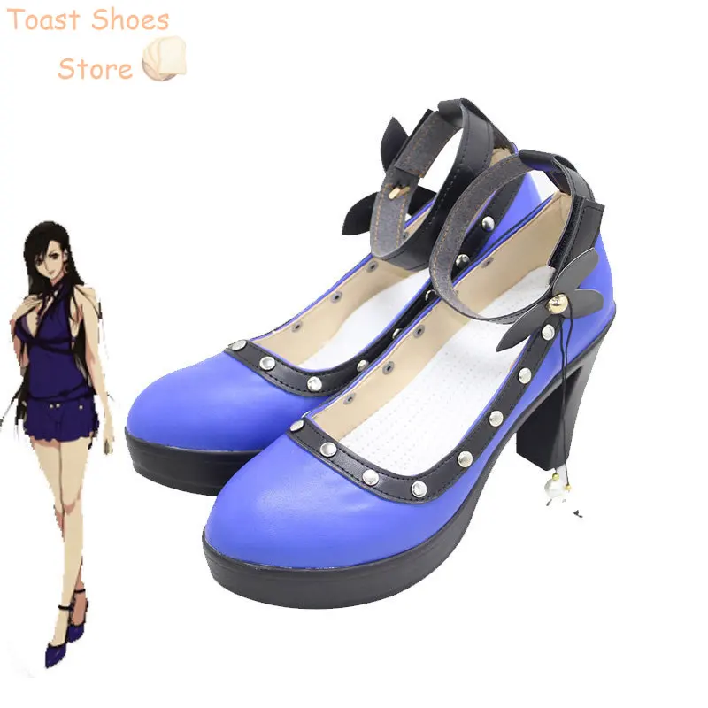 Tifa Cosplay Shoes Game Final Fantasy VII remas Cosplay Prop PU Leather Shoes stivali di Halloween FF7Costume Prop