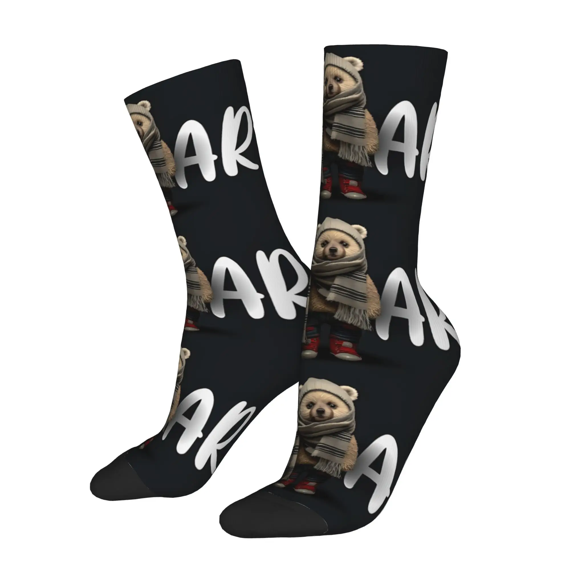 

Спортивные носки с индивидуальным дизайном Cool Bear Graphic Retro Harajuku Street Style Seamless Crazy Sock