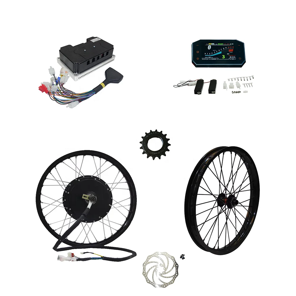 

QS205 3000W 50H V3I Electric Motor 17x1.6inch Rim Fardriver 72450 Controller SCJ5066-1 Display Front 19inch Wheel New Condition