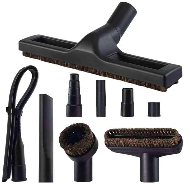 9-Piece Universal Accessories Cleaning Set, Vacuum Attachment/Brush/Crevice Tool, For 32 Mm And 35 Mm Standard Hoses