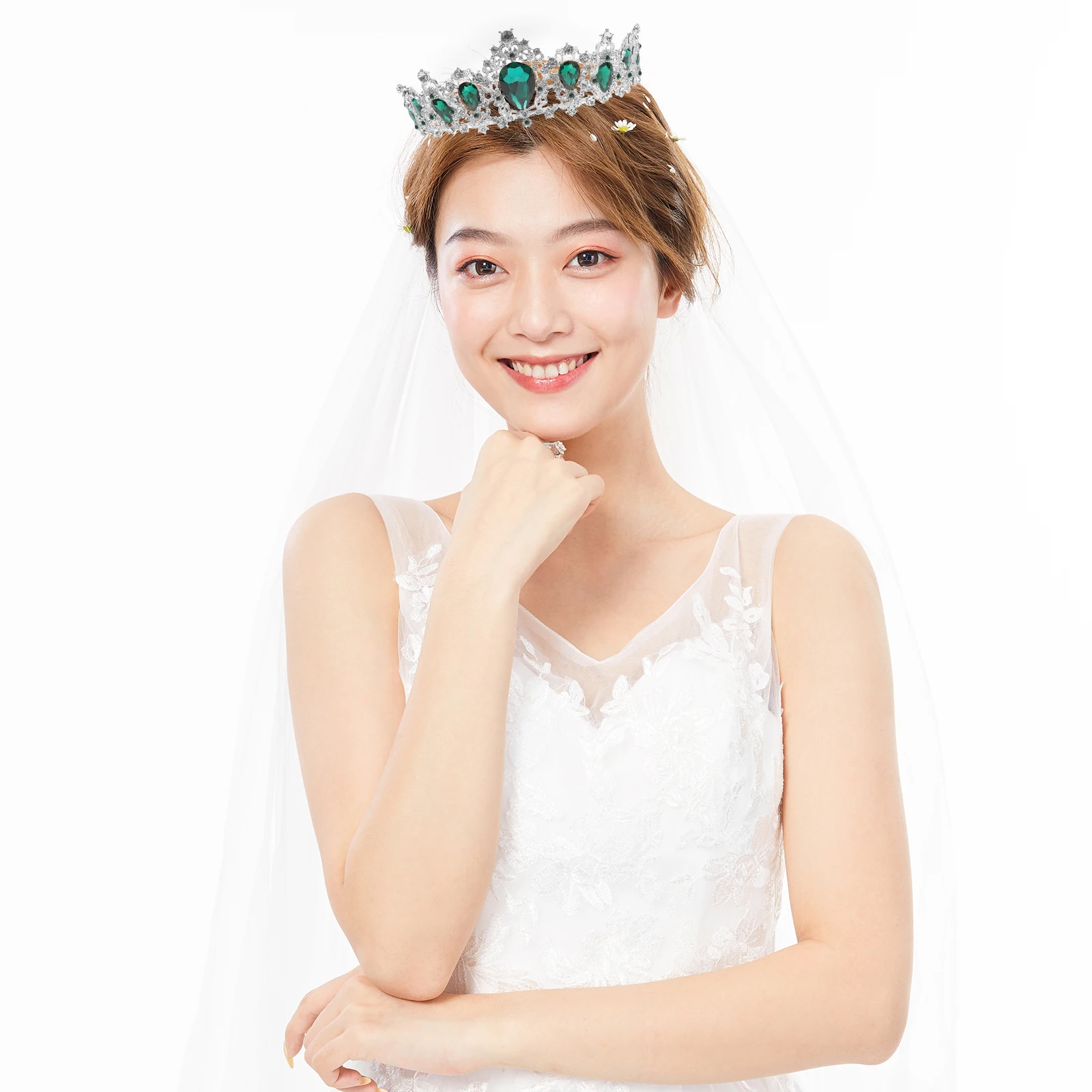 

Elegant Bridal Crown Hair Accessories Rhinestone Tiara For Wedding Cosplay Party Celebration Halloween Thanksgiving Prom