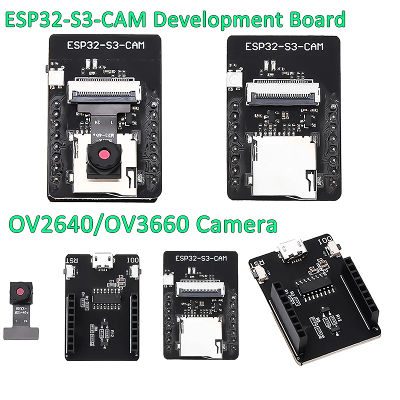 ESP32-S3-CAM Development Board WiFi Bluetooth Module Board ESP32-S3-WROOM-1 N16R8 Module With OV2640/OV3660 Camera