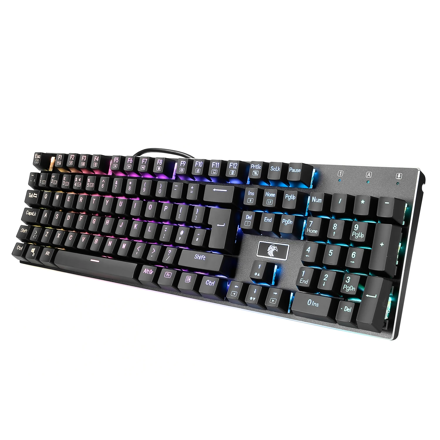 

Z-88 RGB Backlit Mechanical Gaming Keyboard : UK Layout 105 keys Anti-Ghosting Ergonomic Design For Gaming Typing