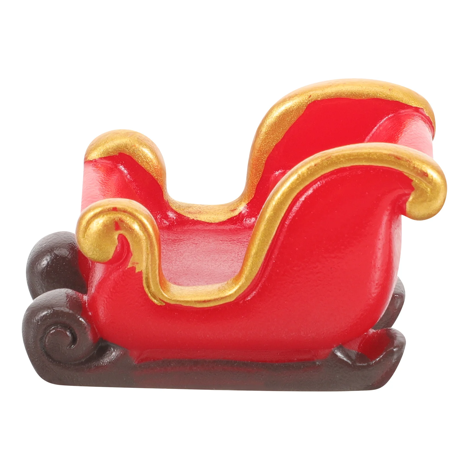 

Mini Sleigh Resin Snow Scene Decoration Cute Cartoon Ornament For Desktop Garden Cake Christmas Accessories Crafting