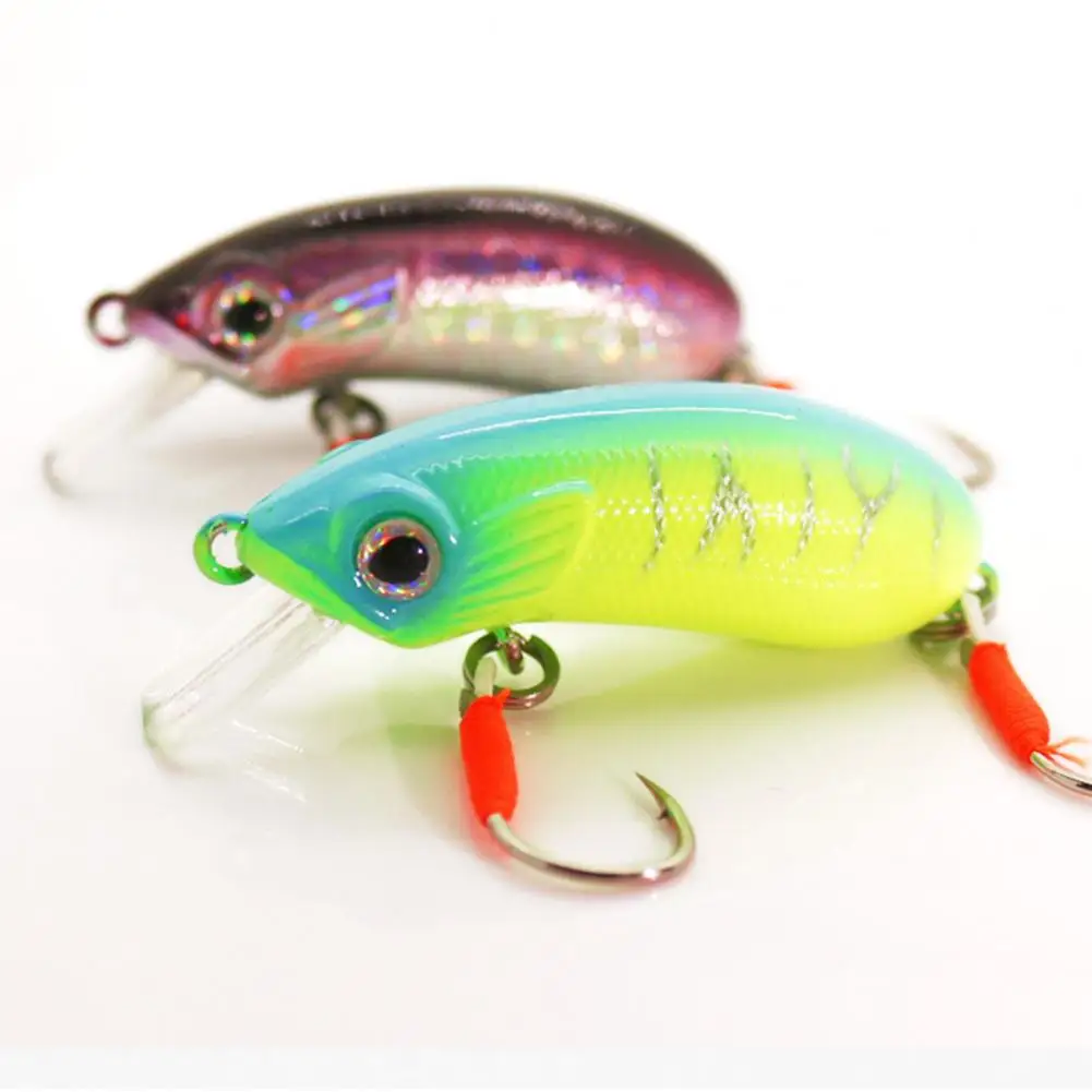 Fishing Artificial Bait  Useful High Light Transmittance Eye-catching  Simulation Fish Shape Fishing Minnow Lure Bait for Bass