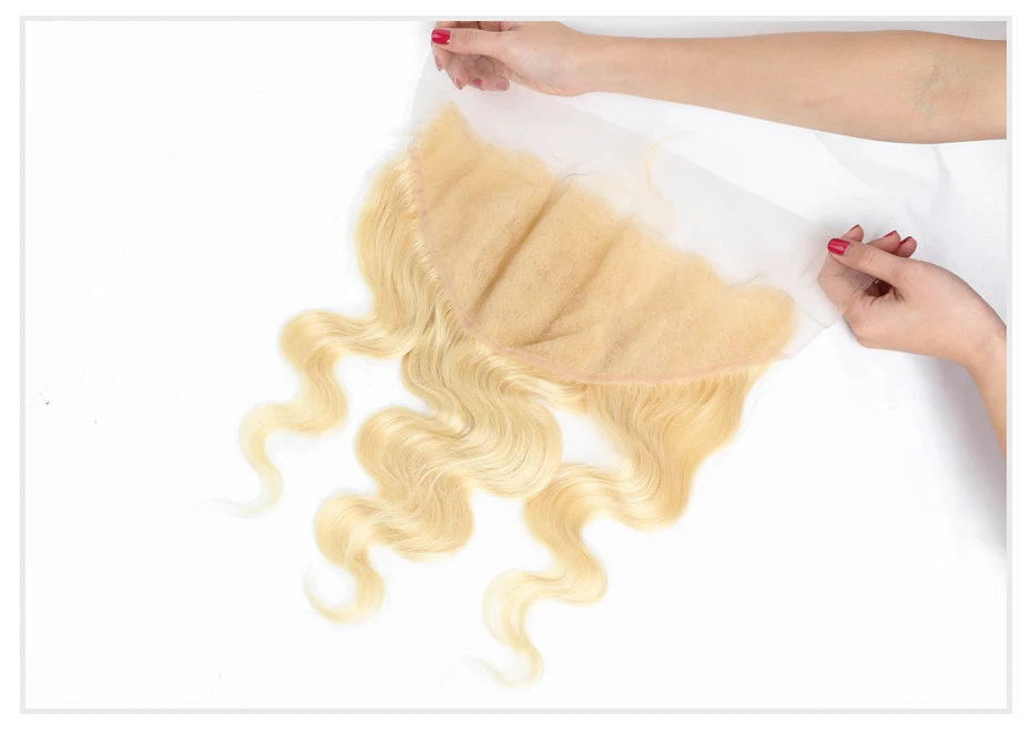 613 Blonde Body Wave 13x6 13x4 HD Lace Frontal PrePlucked Brazilian Remy Human Hair 5x5 HD Lace Closure 180% Density Closure 4x4