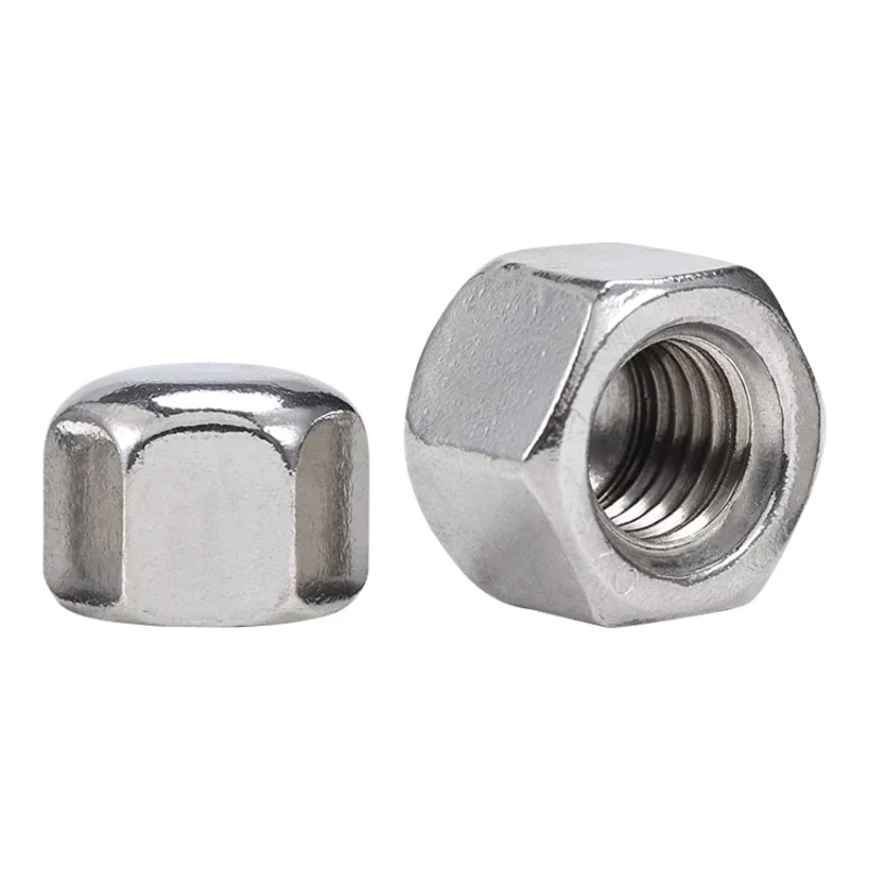 M3 M4 M5 M6 M8 M10 M12 M14 M16 M20 304 Stainless Steel Short Hexagonal Thin Cap Rubber Nut Blind Hole Decorative Screw Cap