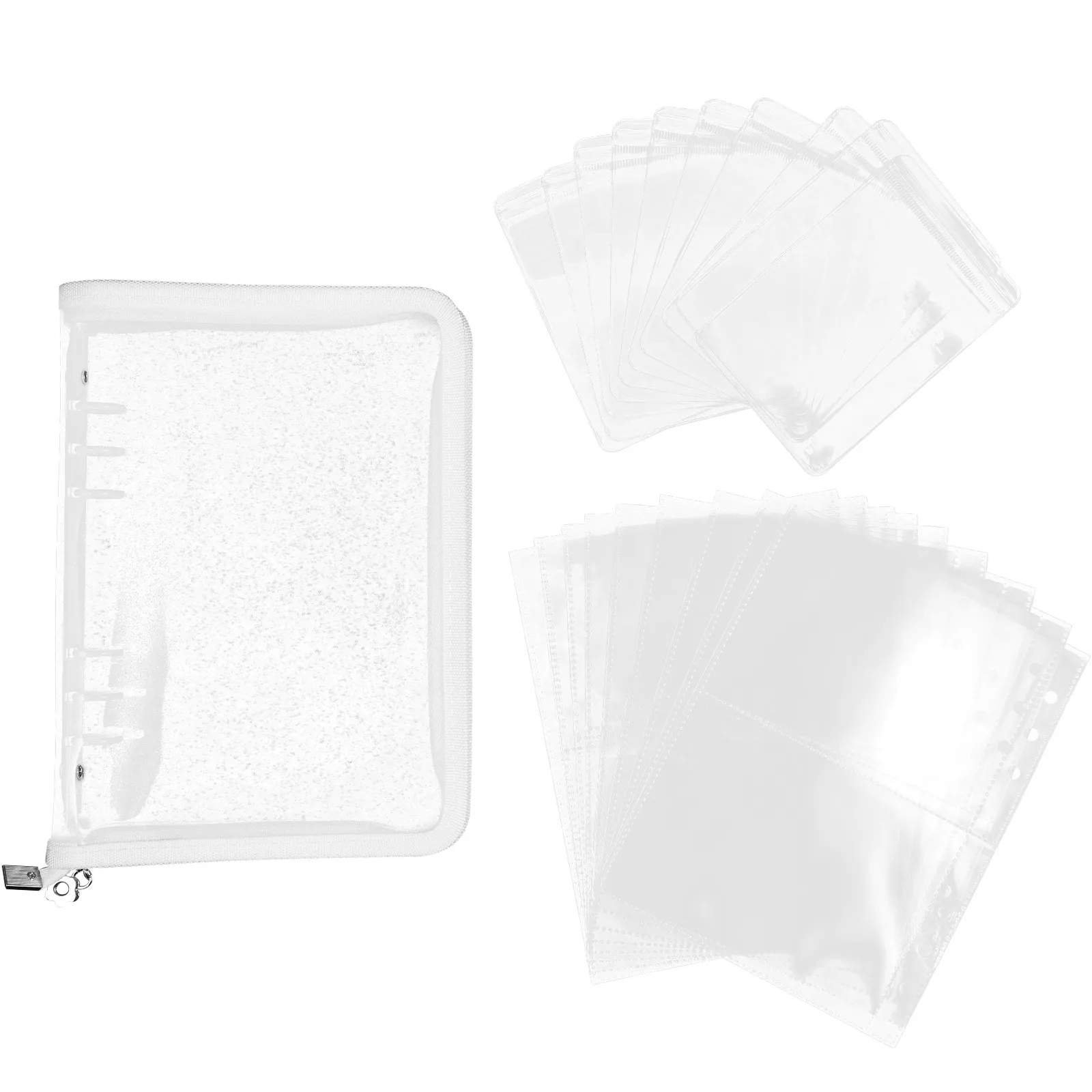 

1Set Transparent Jewelry Storage Book Anti Oxidation Organizer Bags for Rings Necklace Earrings Travel Portable Clear Jewelry