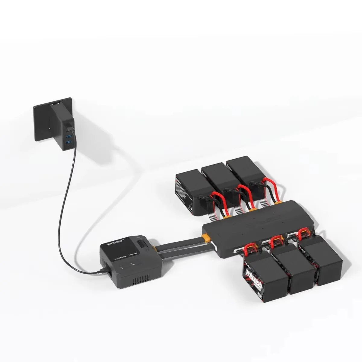 SmCpiFlight Dock 6 Charger 140W 2-6S Support LiPo / Dock 6CH Charger Hub For FPV