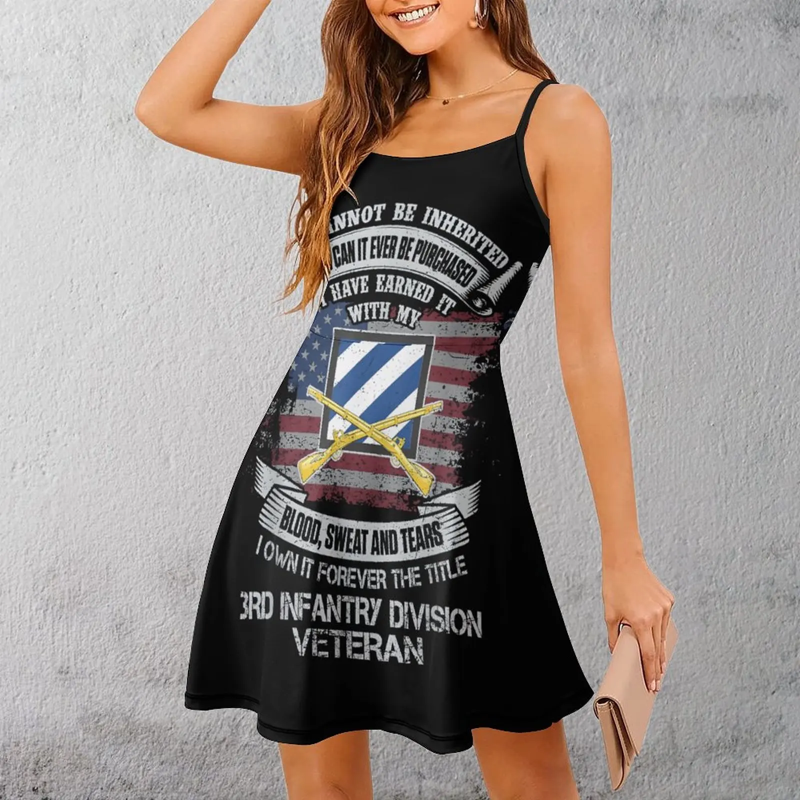 

Женское платье на бретельках для третьего пехотного дивизии, забавные новые платья, экзотическая женская одежда премиум-класса для вечеринок