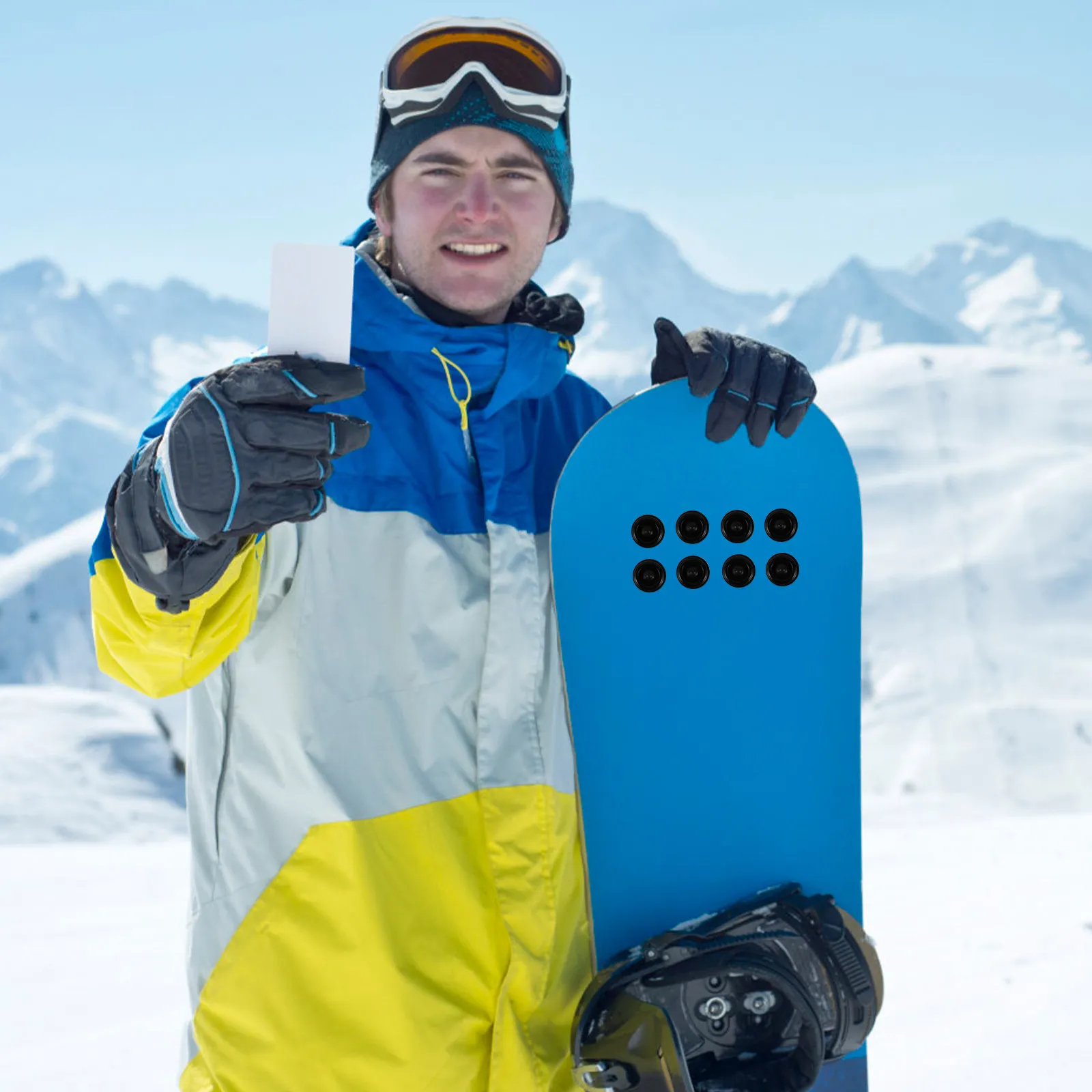 

50Pcs Snowboard Anti Slip Grip Pads Self Adhesive Snowboarding Step Pads Enhanced Traction Stability Winter Sports