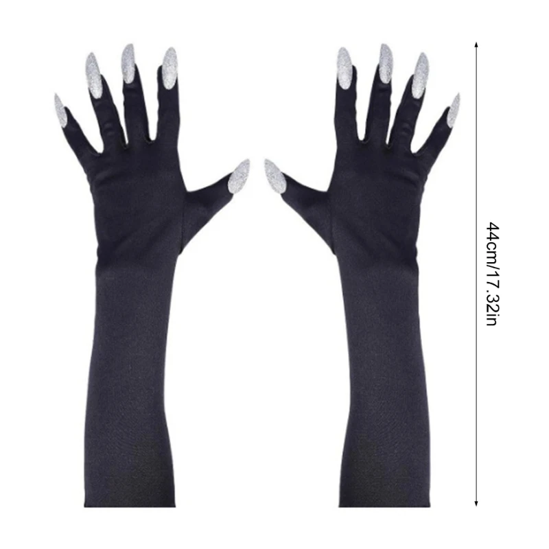 2pcs Circuses Long Fingered Gloves Amusing Vampires Gloves Long Nails