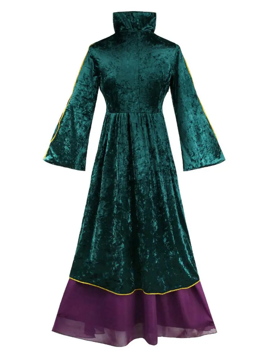 ชุดคอสเพลย์แม่มดวิลลี่เฟรด ดร. ยุคกลาง สำหรับการแสดงบนเวที ชุดแฟนซีผู้หญิงสำหรับวันฮาโลวีน ผ้าฝ้าย สมจริงตามยุค