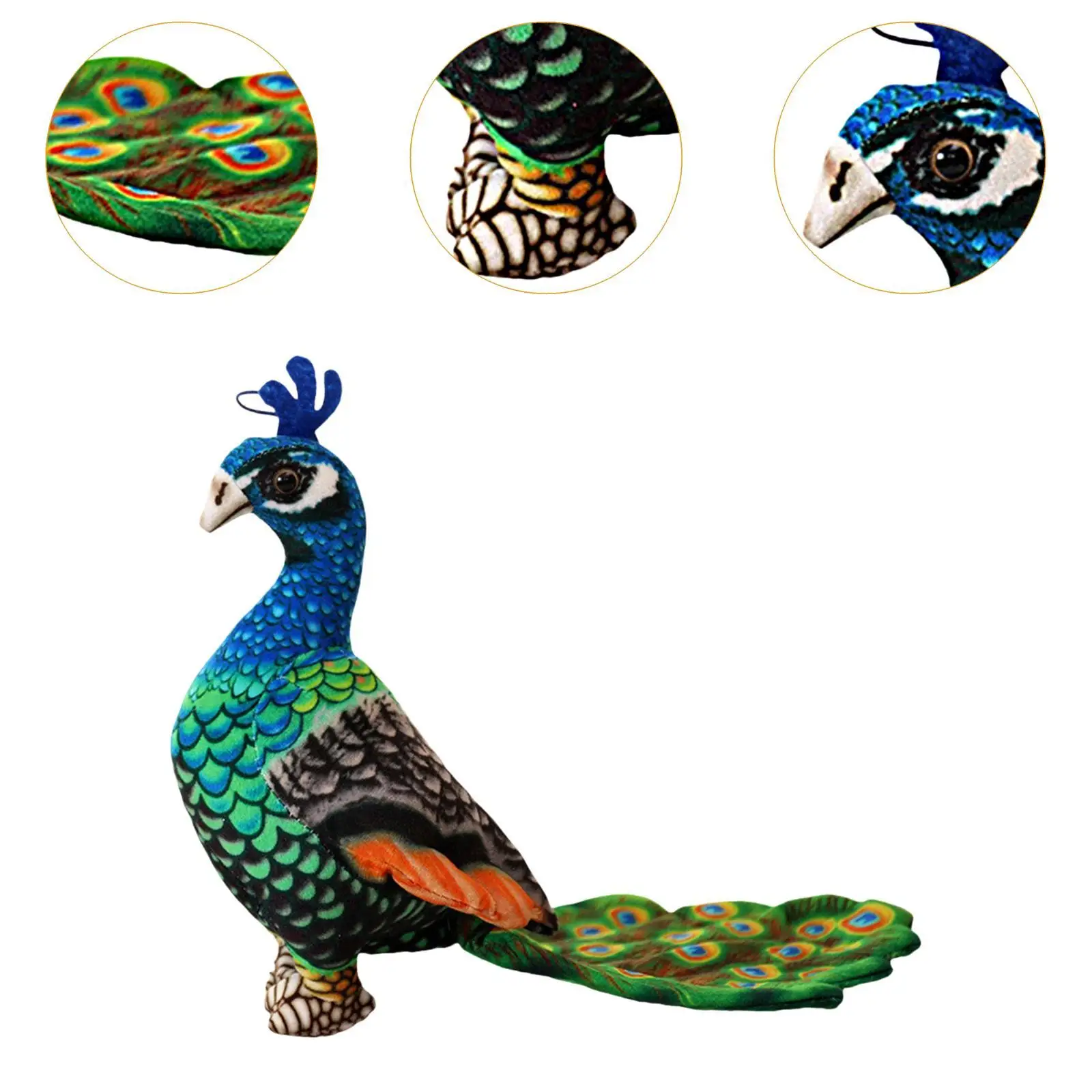 ตุ๊กตาขนนกยูงเหมือนจริง ของตกแต่งบ้าน ของเล่นตุ๊กตาการ์ตูนน่ารัก สำหรับโซฟา ห้องนั่งเล่น สำนักงาน รถยนต์ ของขวัญวันเกิด