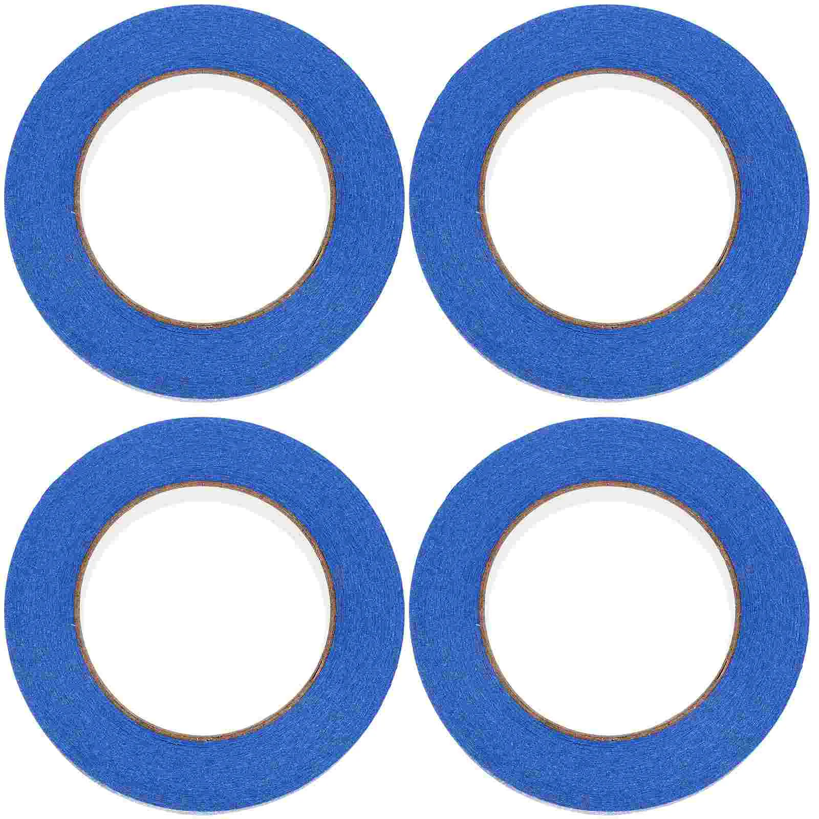 

4 Rolls Car Spray Tape Masking for Painting Paper White Board Blue Labeling Kraft Crafts