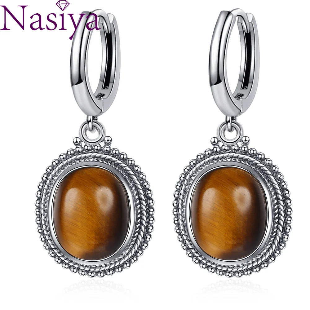 

S925 Silver Earrings Jewelry 10*12mm Moonstone Labradorite Natural Gemstone Boutique Jewelry Earrings Women Wedding Party Gift