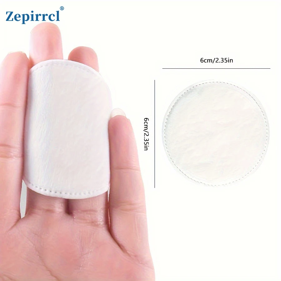 100 pieces of round makeup remover pads for facial cleansing, removes makeup and nail polish, convenient for travel, 6*6cm