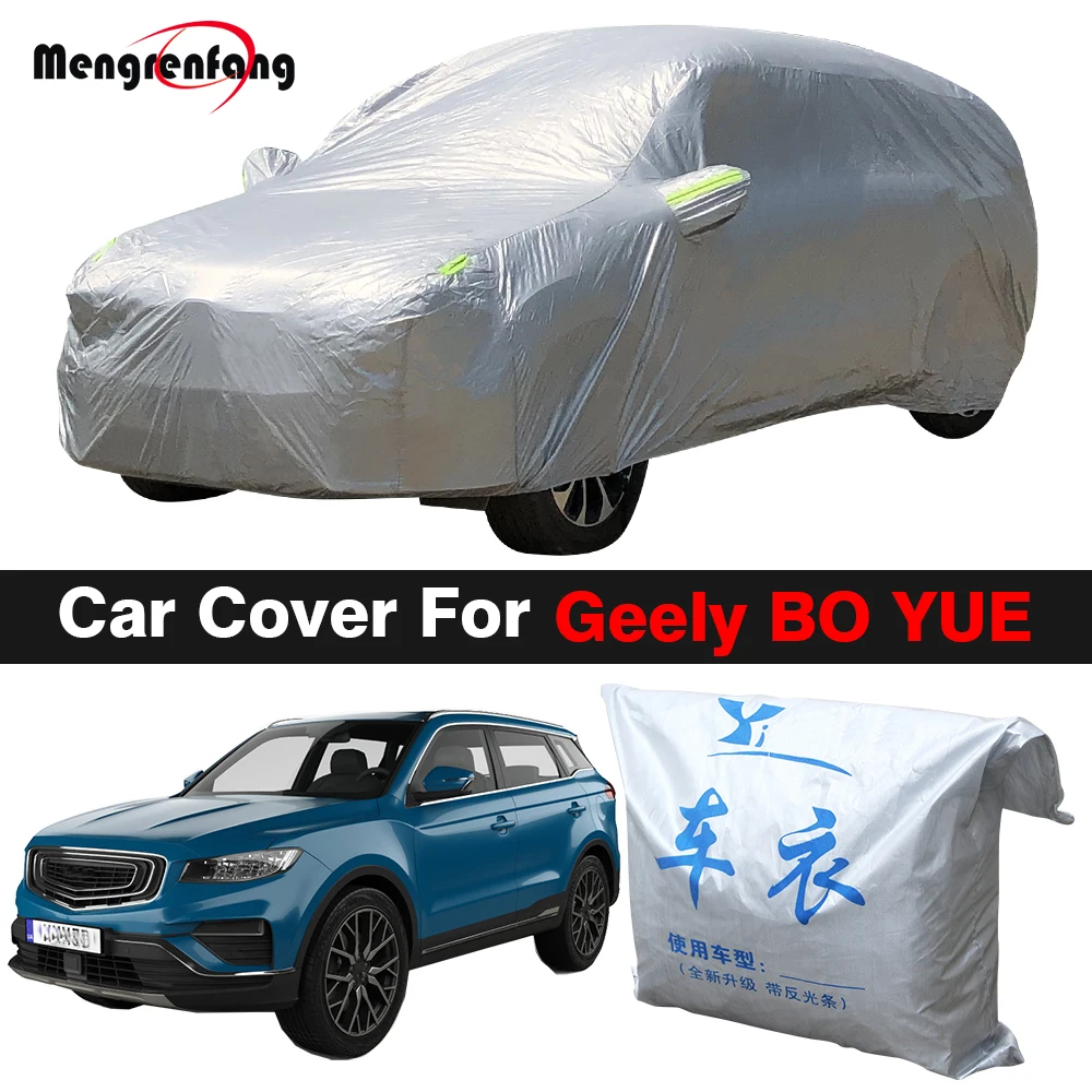 Car Cover Outdoor Anti-UV Rain Snow Dust Resistant Auto Cover Windproof For Geely BO YUE Boyue Atlas Emgrand X7 Sport