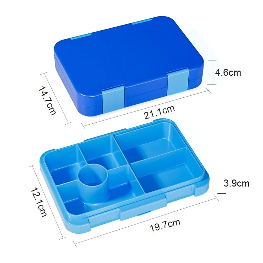 Single-layer 810ml Lunch Box Interlayer Divided Microwave Oven Bento Box Easy to Clean Leakproof Fork Spoon Preservation Box view 6