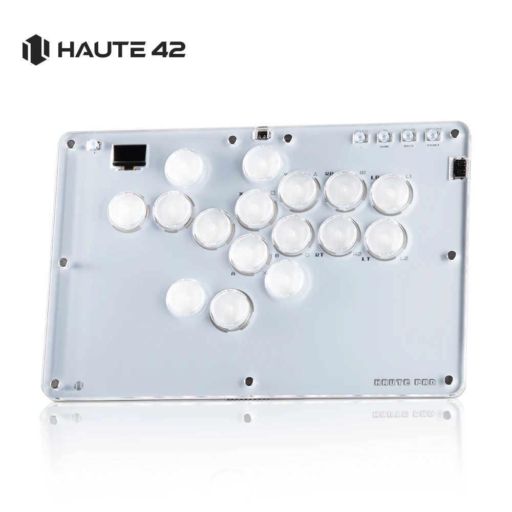 Alta42 cristal arcade joystick hitbox controlador sem alavanca controle arcade para pc/ps4/ps5/switch combate vara controlador