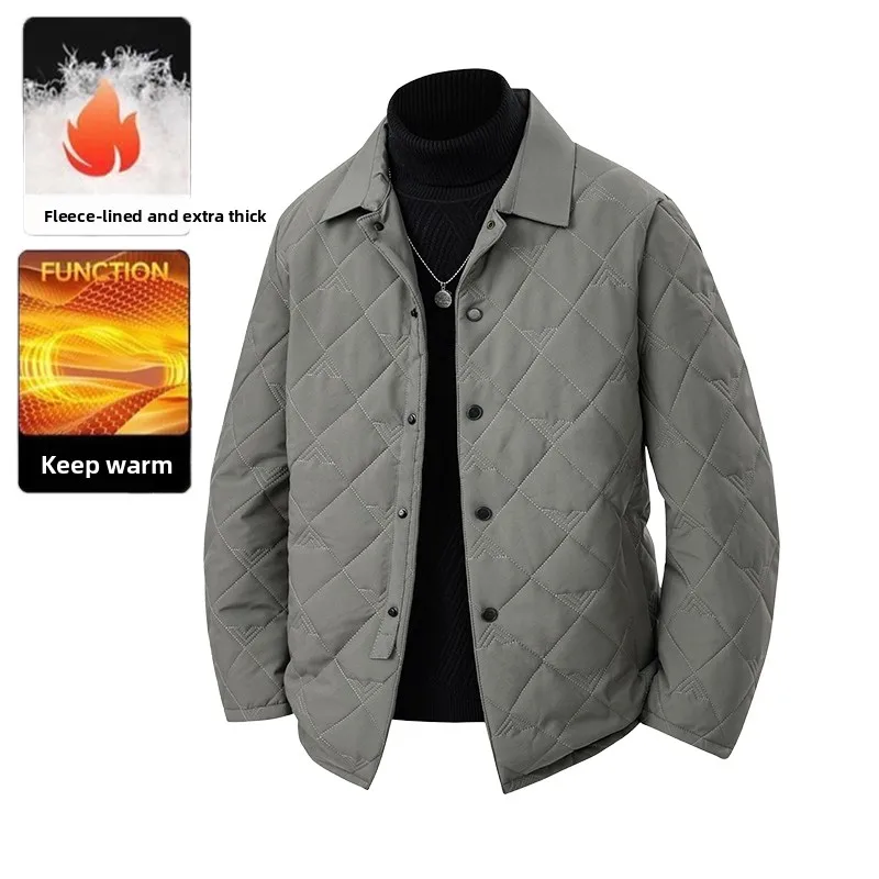 

Autumn Winter Overcoats Men Outdoor Casual Jackets Comfortable Running Jackets Thickened Cotton-padded Jacket Middle-aged Dad