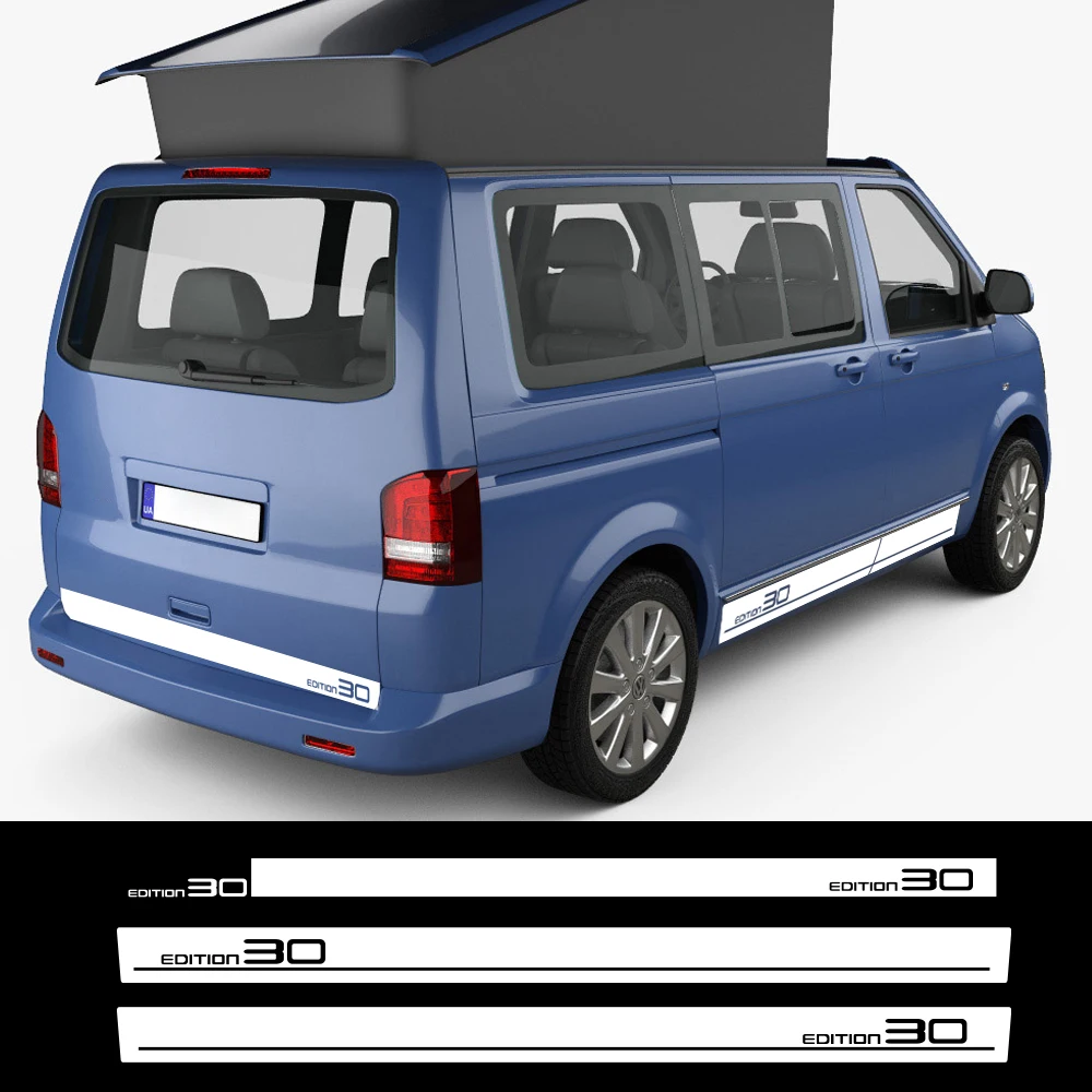سيارة ملصق السيارات الطبعة 30 ديكور مائي ل Volkswagen VW Transporter T5 T6 شاحنة التخييم الفينيل الديكور غطاء ضبط الملحقات
