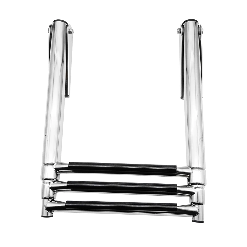Alastin 3 Step Telescoping Adjustable Stainless Steel Boat Ladder Swim Deck Ladder for Marine Yacht and Pool view 4