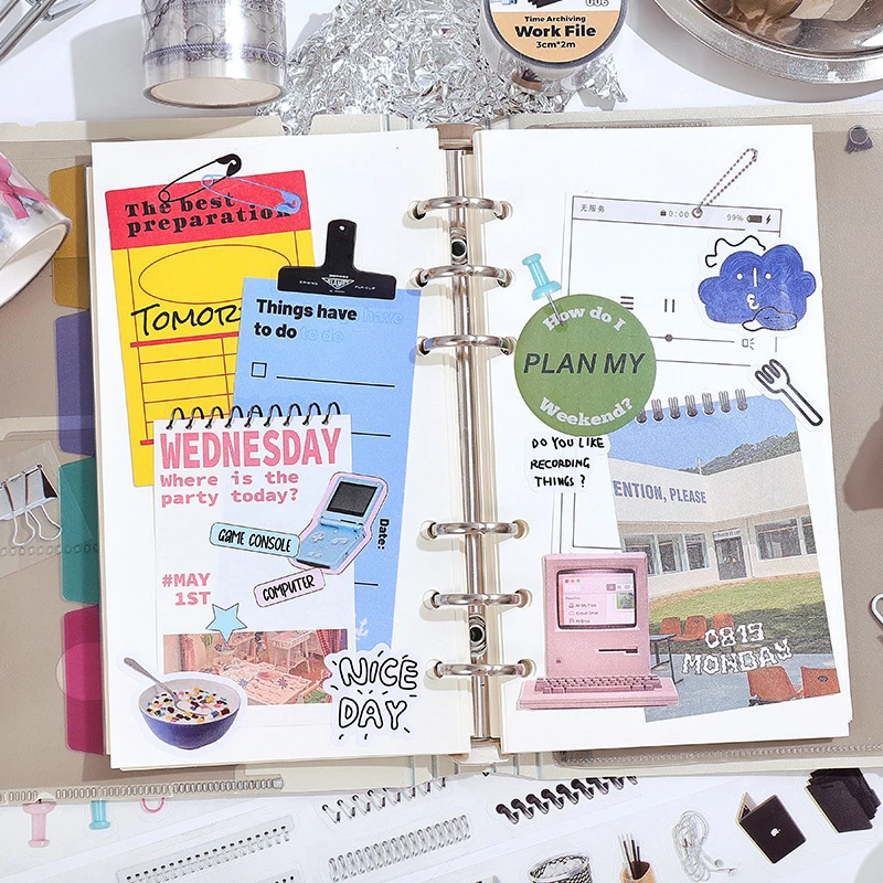 30mm * 200cm Time Archive Series Vintage Journal Tool Materiale Adesivi Nastro PET Creativo FAI DA TE Scrapbooking Washi Cancelleria Decalcomanie