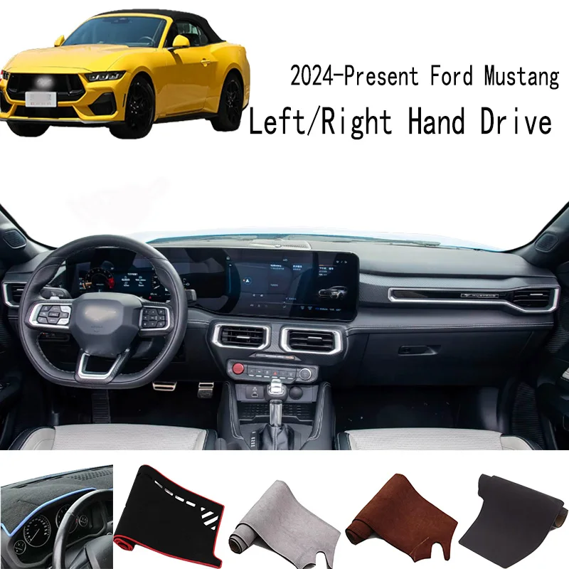 

For Ford Mustang 2024 2025 2026 Accessories Dashboard Cover Instrument Panel Dash Mat Dashmat Protective Pad