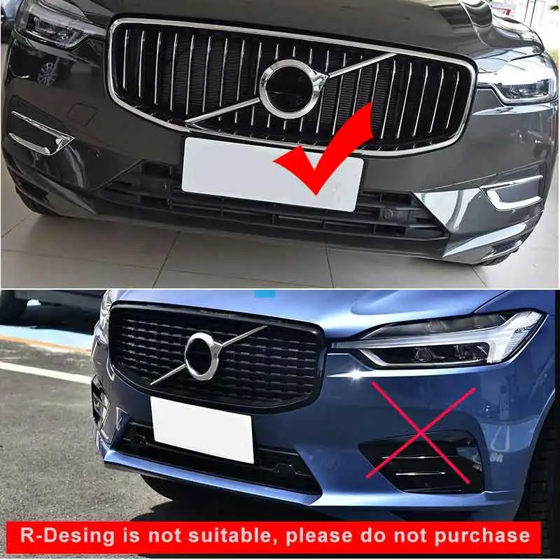 Car sticker for Volvo XC60 front bumper trim 2018 2019 2020 2021 front lip front shovel car Accessories