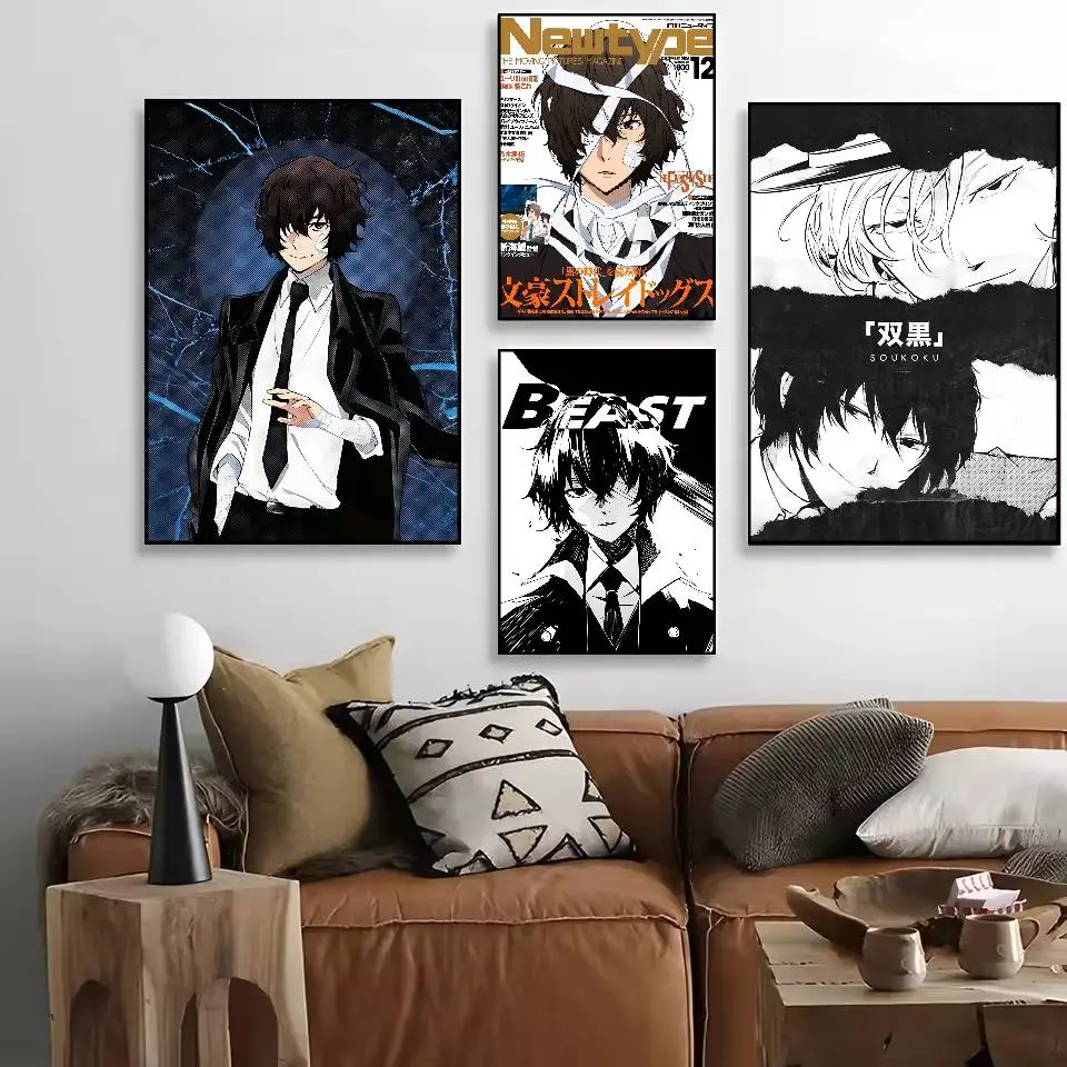 ملصق Osamu Dazai عالي الدقة على الحائط اللاصق المقاوم للماء لغرفة المعيشة المنزلية وغرفة النوم والديكور الجمالي