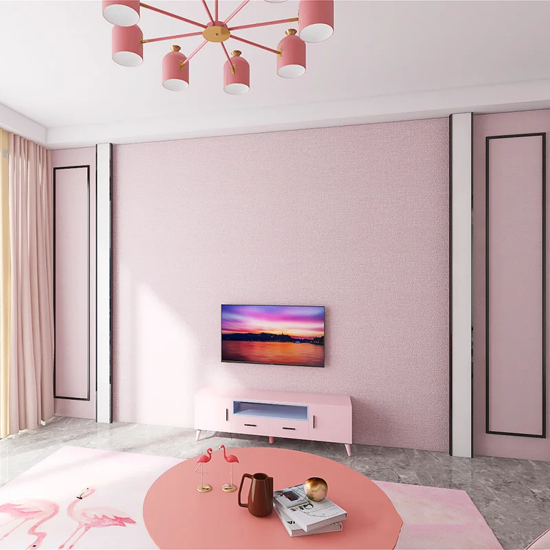 

Waterproof Foam Wall Stickers 2 Rolls Solid Color Moisture-proof Wallpaper Living Room Bedroom Dormitory Warm Wallpaper Decorate