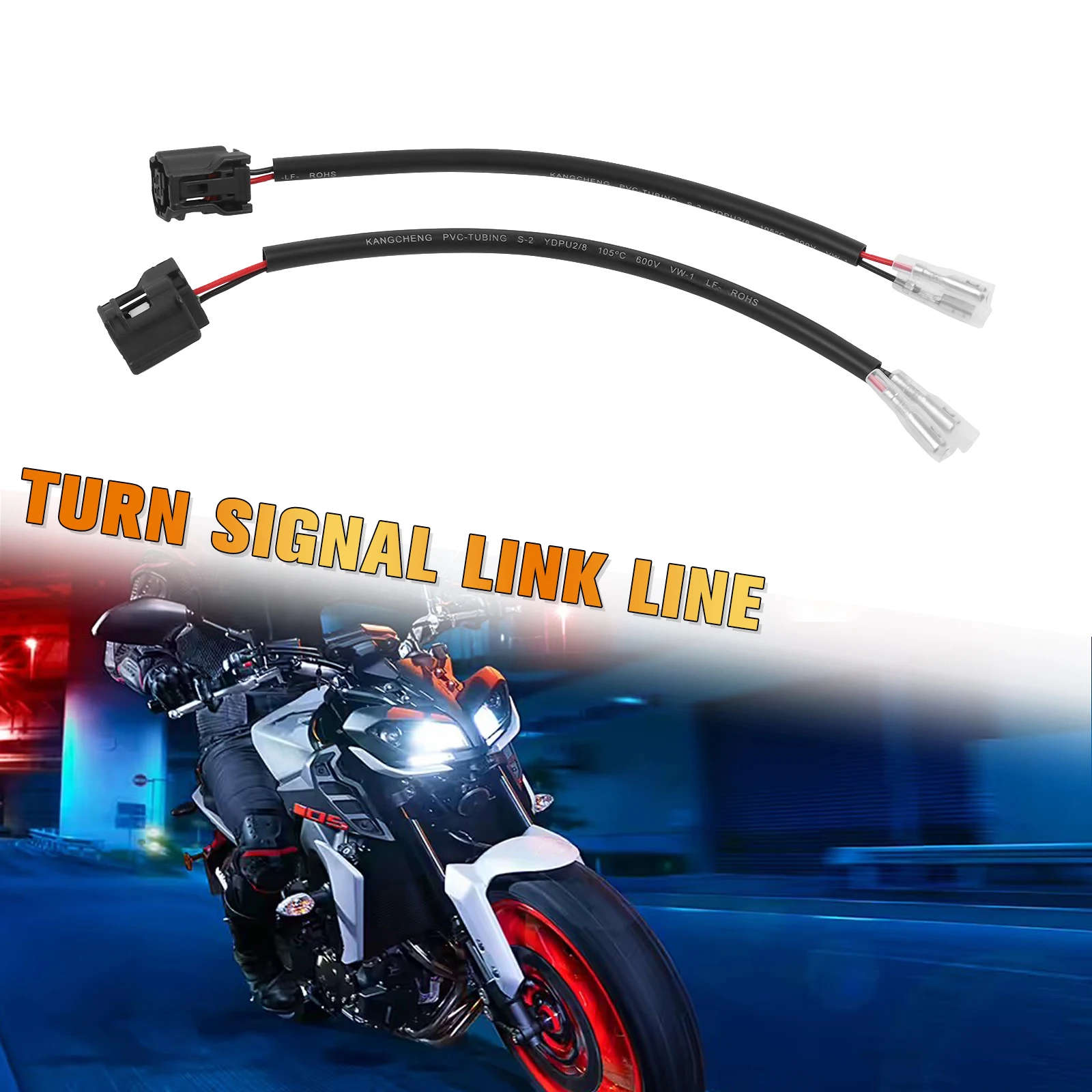 

Turn Signal Wire Adapter Indicator Cable Plug Connector For Yamaha MT 03 MT 09 SP MT-10 MT-25 Tracer 7 GT XSR 700 900 YZF R6 R1