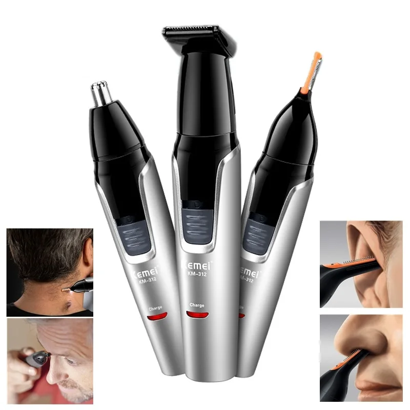 

3in1 rechargeable nose hair trimmer beard nose trimmer for men ear cleaning eyebrow trimer for nose and ear shaver hair removal