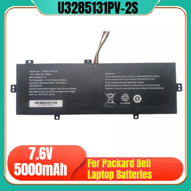 

7,6 В 5000 мАч U3285131PV-2S Аккумуляторы для ноутбуков Packard Bell 14,1 дюйма N14550 UTL-3285131-2S U2985131P-2S1P F7 Plus 2