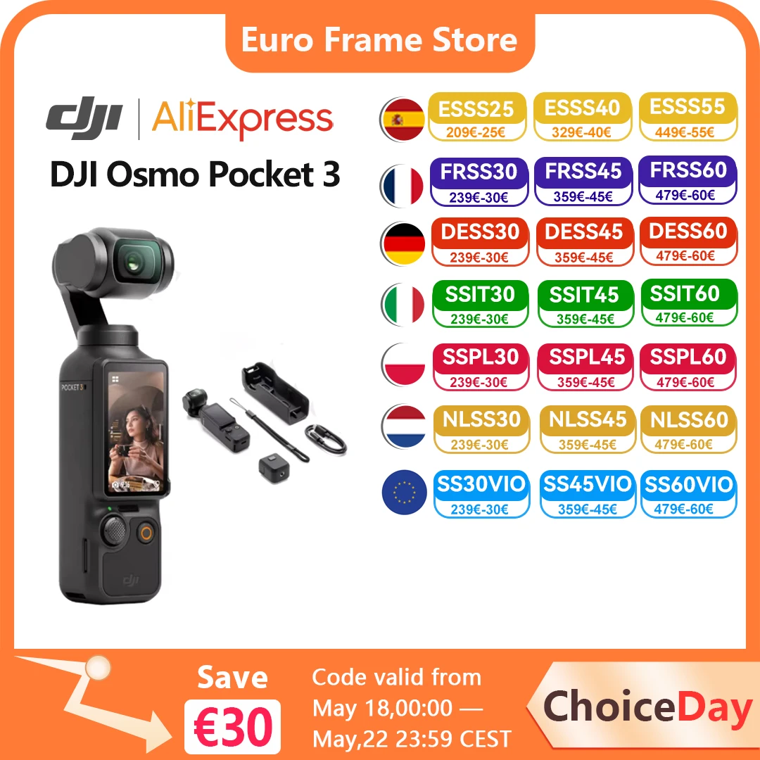 DJI Osmo Pocket 3 Powerful 1-Inch Sensor 4K/120fps  2-Inch Rotatable Touchscreen original Osmo Pocket 3