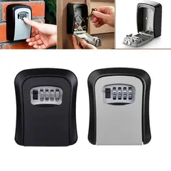 Wall Mount Key Storage Secret Box Organizer 4 Digit Combination Password Security Code Lock No Key Home Key Safe Box