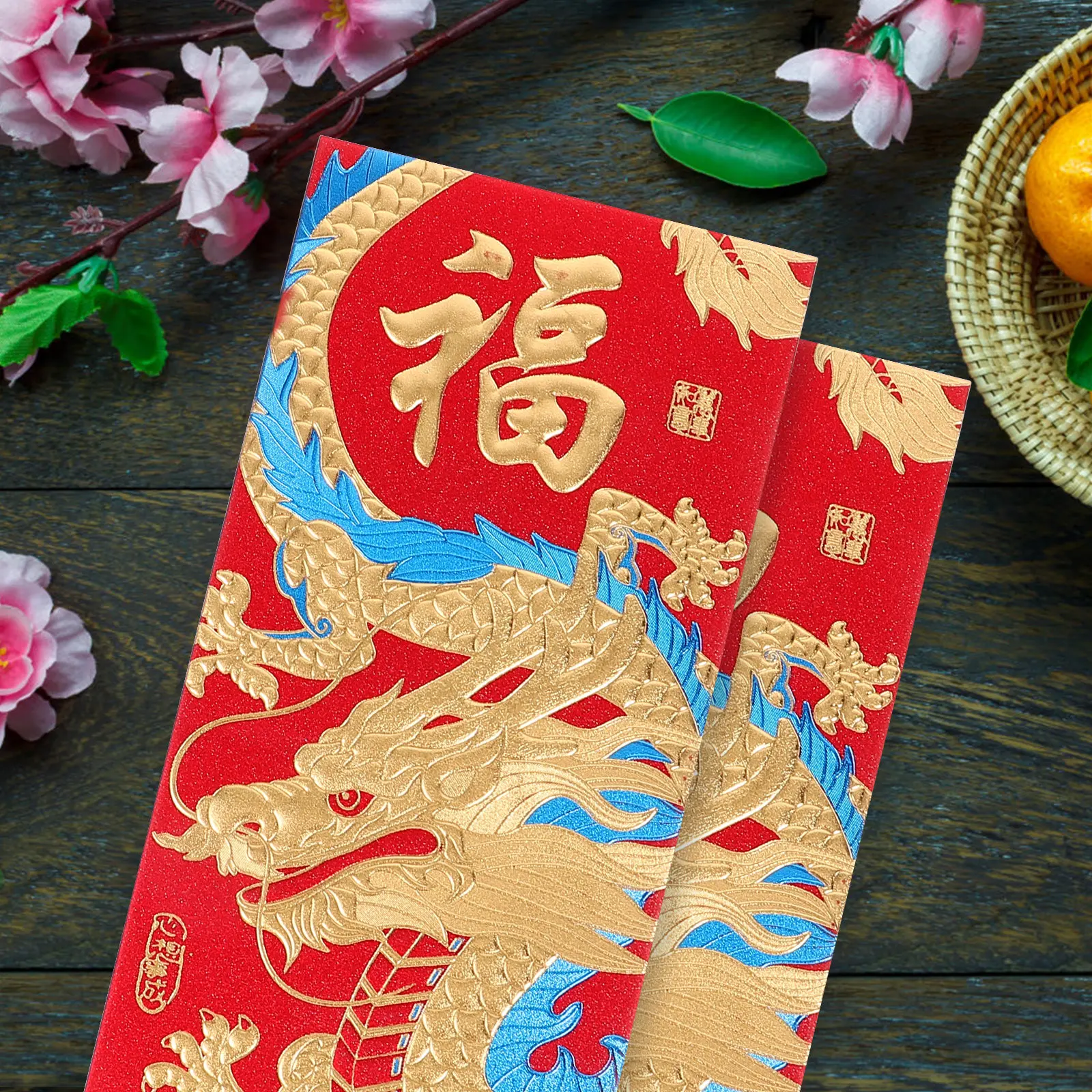 

18Pcs Red Envelopes Chinese Lunar New Year Dragon Theme Red Packets Creative Cash Envelopes Year of Dragon Money Pockets Gift