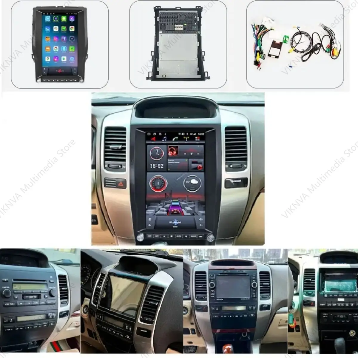 

For Toyota Land Cruiser Prado LC100 LC120 2002-2009 Android Car Radio 2Din Autoradio Stereo Multimedia Video Player Head Unit