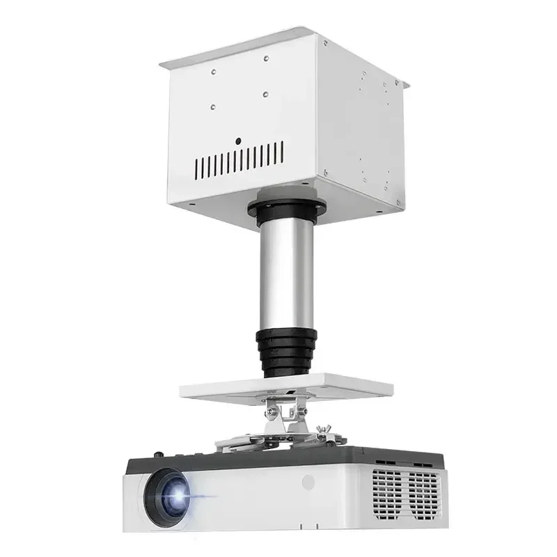 Upgrade Single Pole Projector Electric Lifting Hanger Remote Control Projector Camera Intelligent Remote Control Lifting Bamboo
