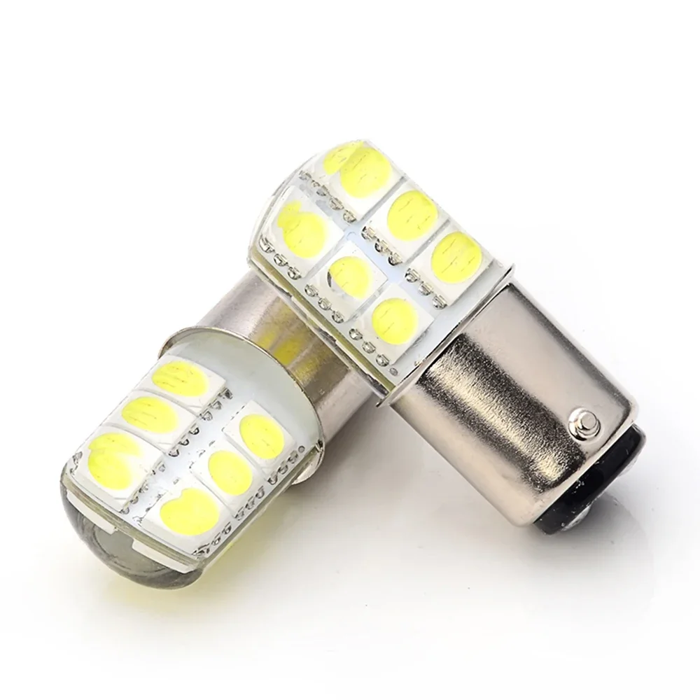 1157 P21/5W Bay15d S25 LED 12SMD 12V 1W Silica Gel Automobil Auto Bremslicht Stop parkplatz DRL Signal Lampe Rot Weiß Gelb