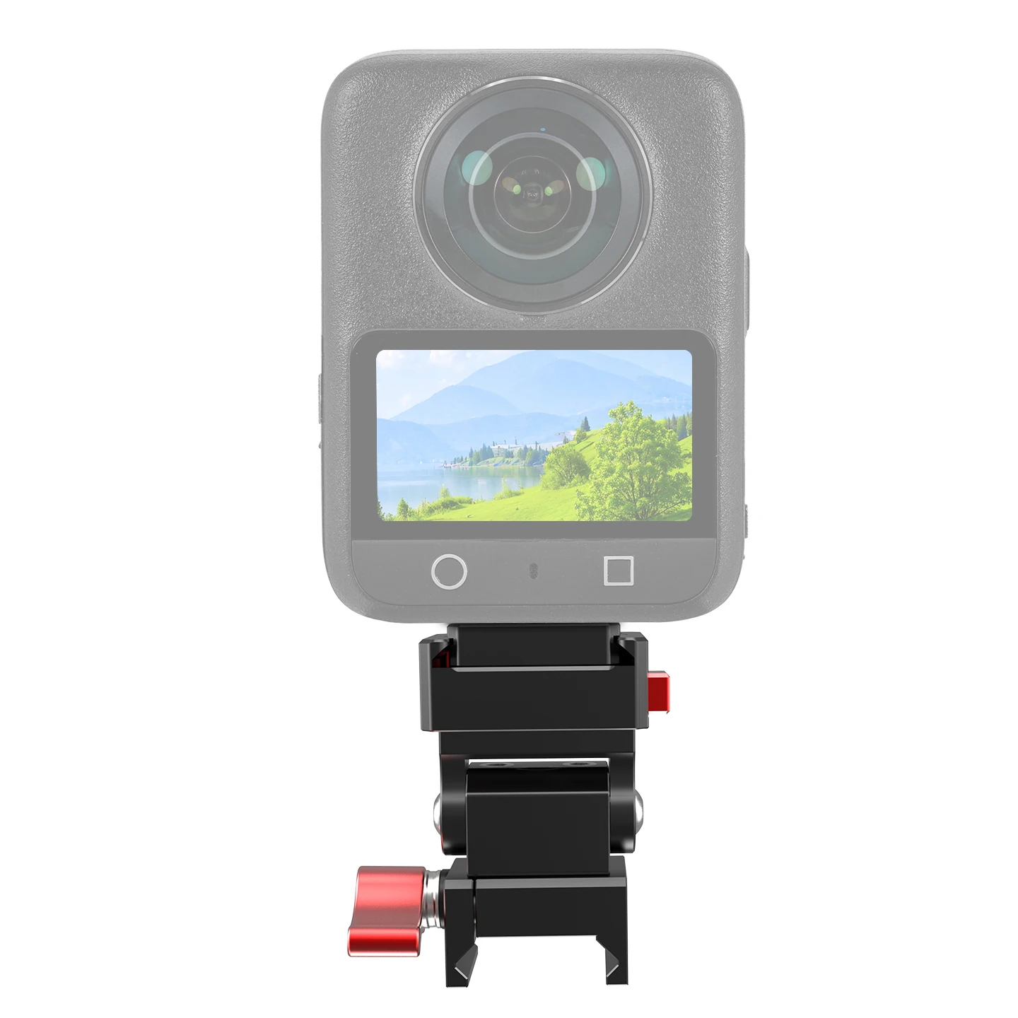 360° Schwenkbarer Kugelkopf mit NATO-Klemme und Schnellverschluss für Action-Kameras wie GoPro13, DJI Osmo 360, Insta360 X6, Ace Pro2, RS Gimbal-Halterung – Detail 26