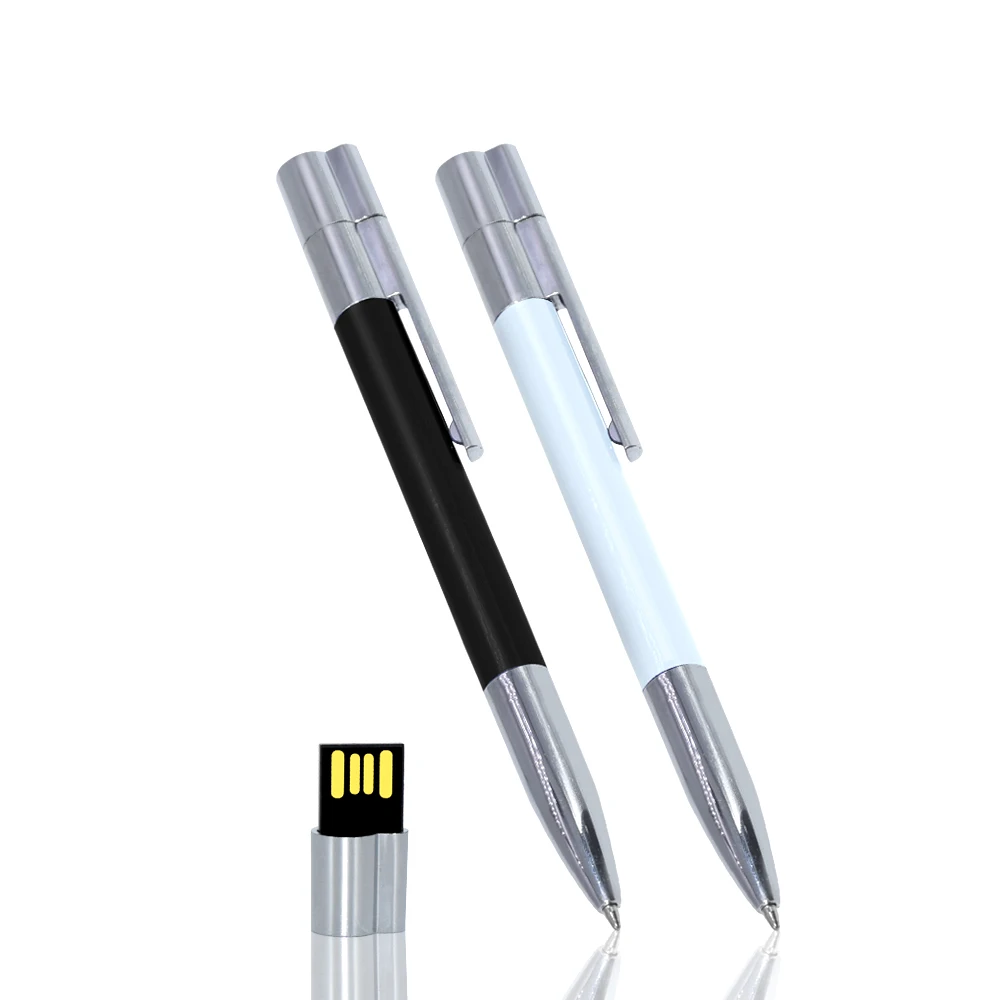 جديد قلم بسن بلية معدنية عصا محرك فلاش USB 2.0 16 جيجابايت 32 جيجابايت 64 جيجابايت 128 جيجابايت عصي الذاكرة Pendrives هدايا رائعة محرك usb