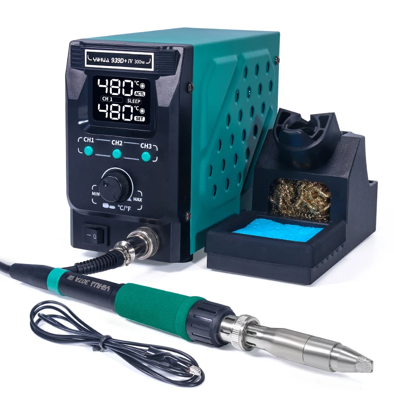 YIHUA 939D+ IV 200-480℃ Digital Soldering Station 3 Screens LCD Display With 3-stage Storage Function Welding Manufacturer